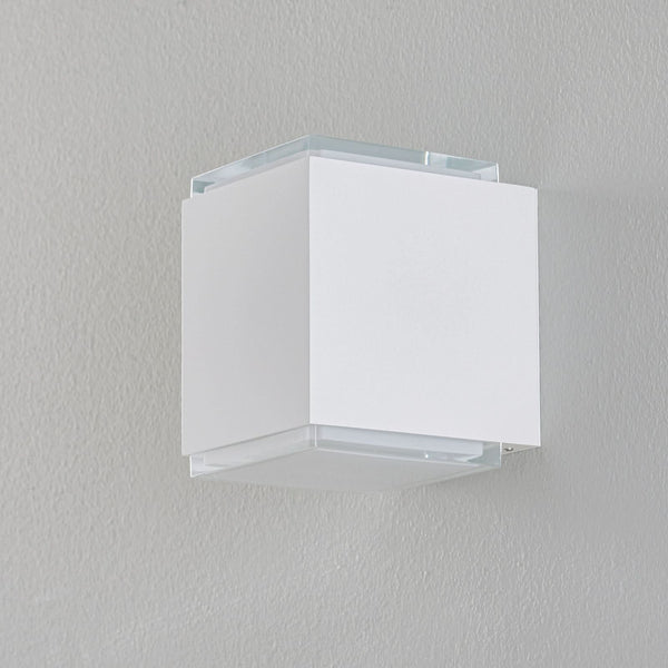 Applique murale LED 50064 3 000 en verre, blanc, hauteur 15,2 cm