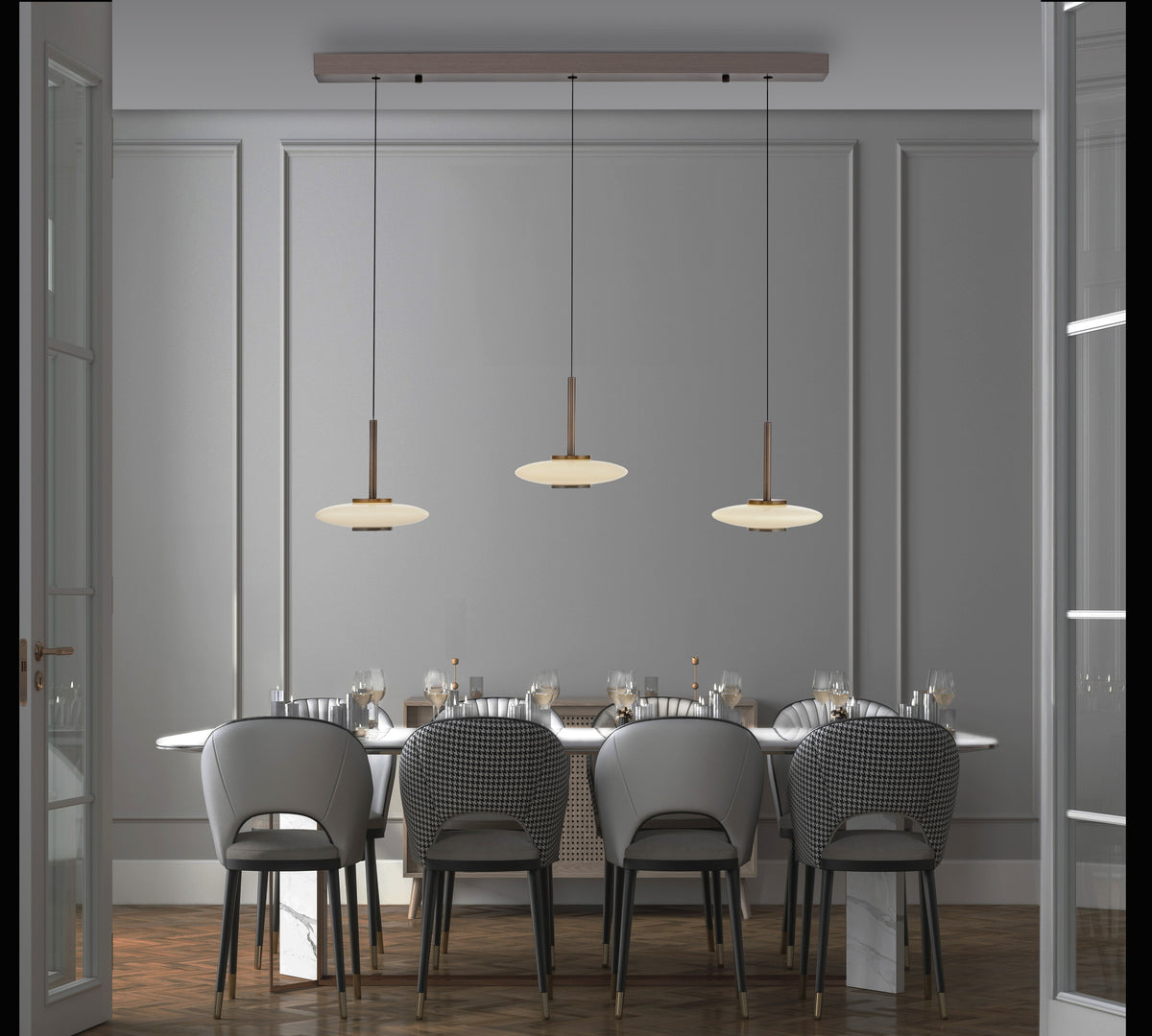 Suspension Pure Vitrum marron, verre