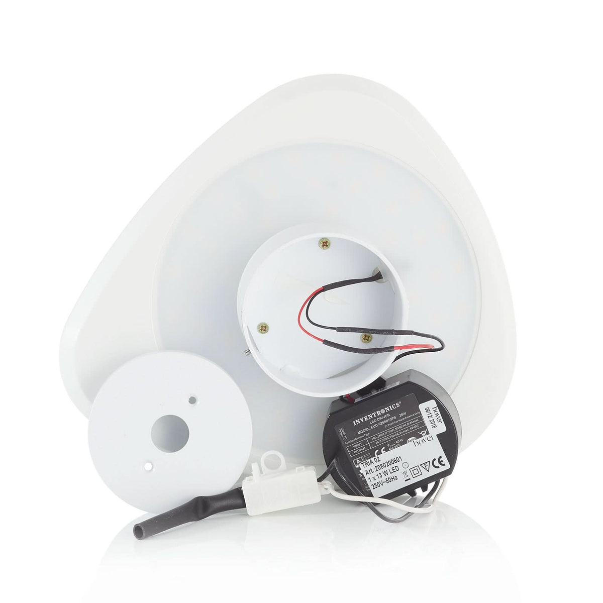 Applique murale LED Tria 02 en aluminium, blanc, hauteur 19 cm