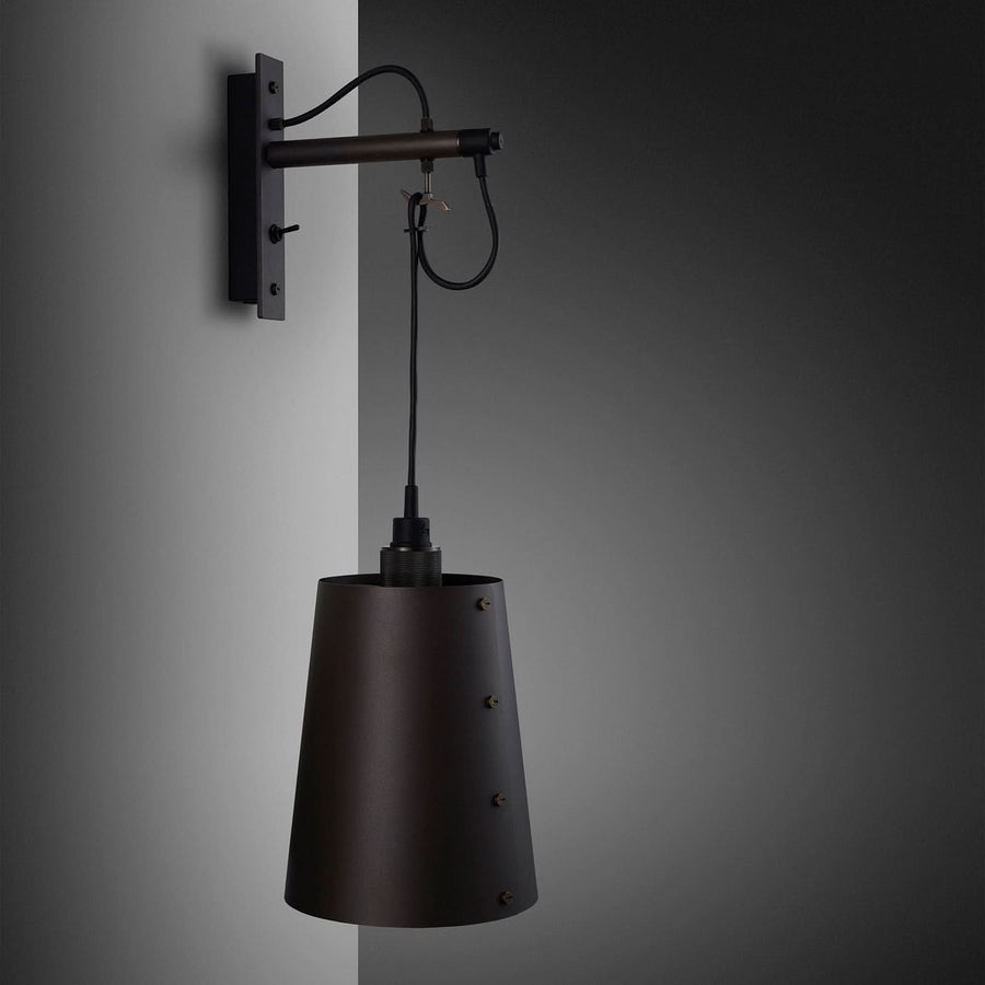 Applique murale Hooked Wall en acier, graphite et bronze, 40 W, modèle 2