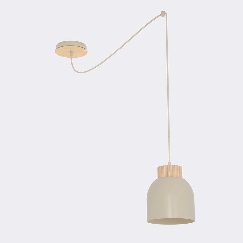 Suspension Kru beige, bois
