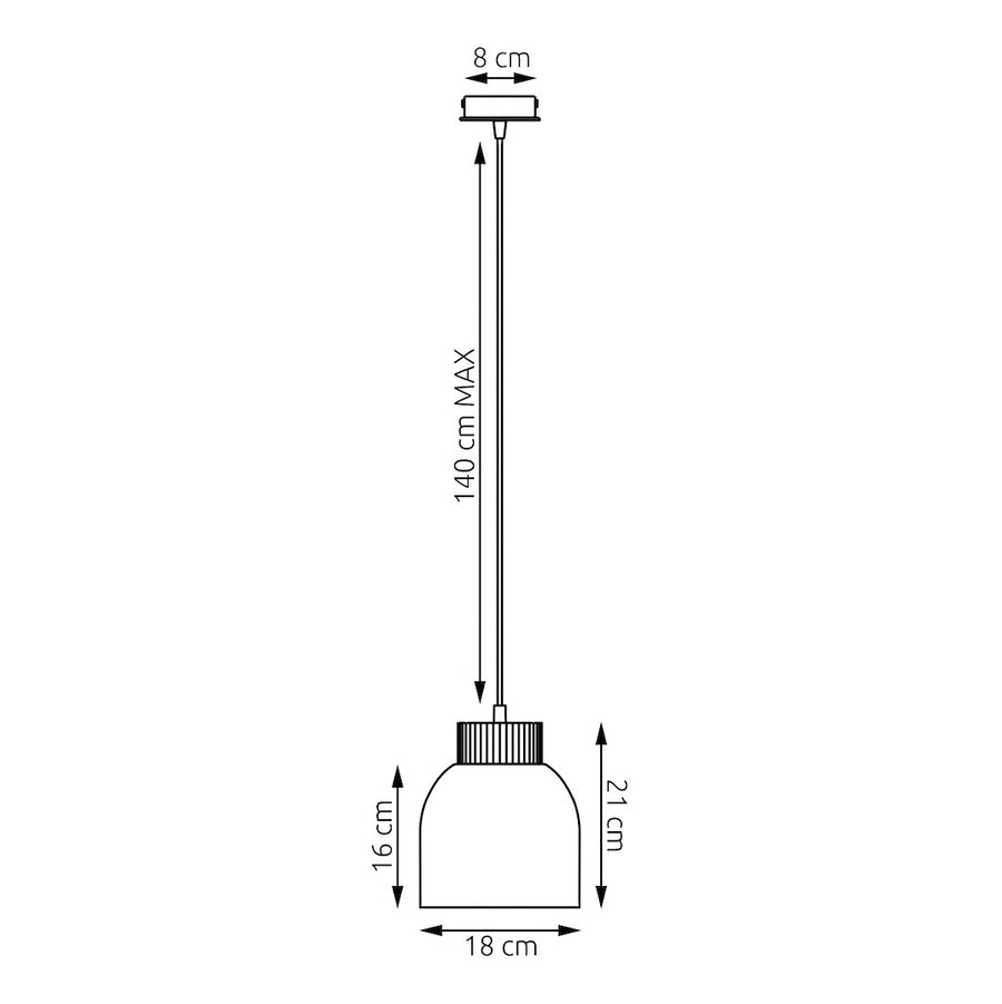 Suspension Vigo beige, bois