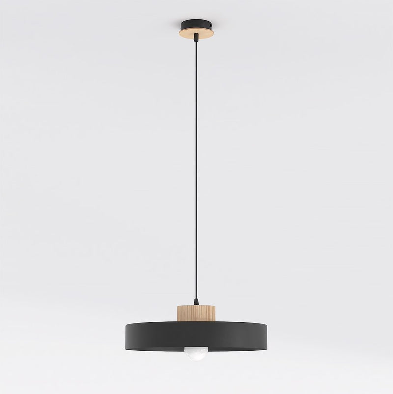 Suspension Kivi noire, bois, H 35 cm