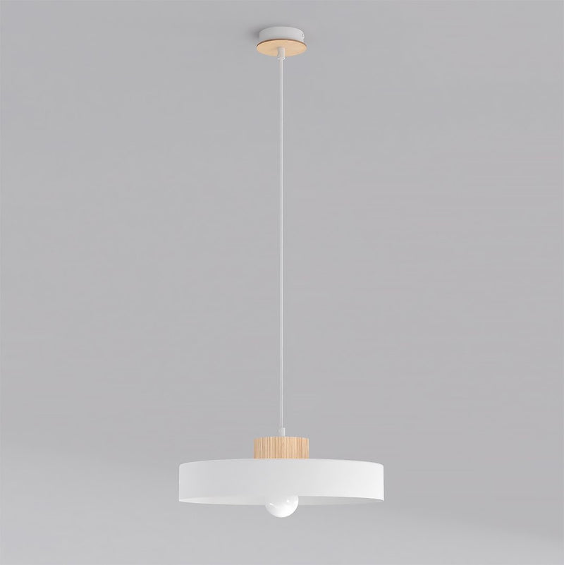 Suspension Kivi blanche, bois, H 35 cm