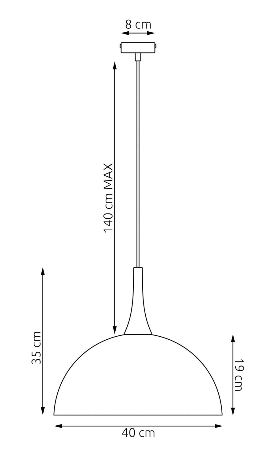 Suspension Nautica noire, bois