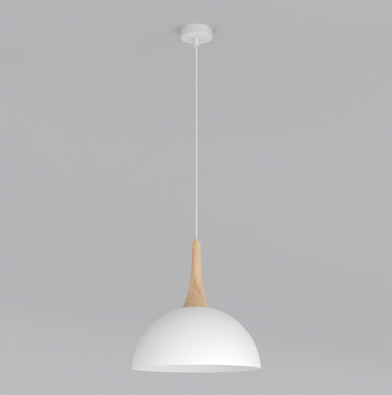 Suspension Nautica blanche, bois, H 30 cm