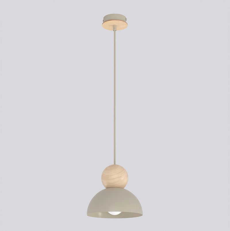 Suspension Kaki beige, bois, H 18 cm