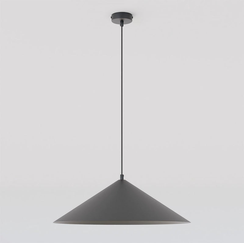 Suspension Mono noire, verre graphite, H 50 cm