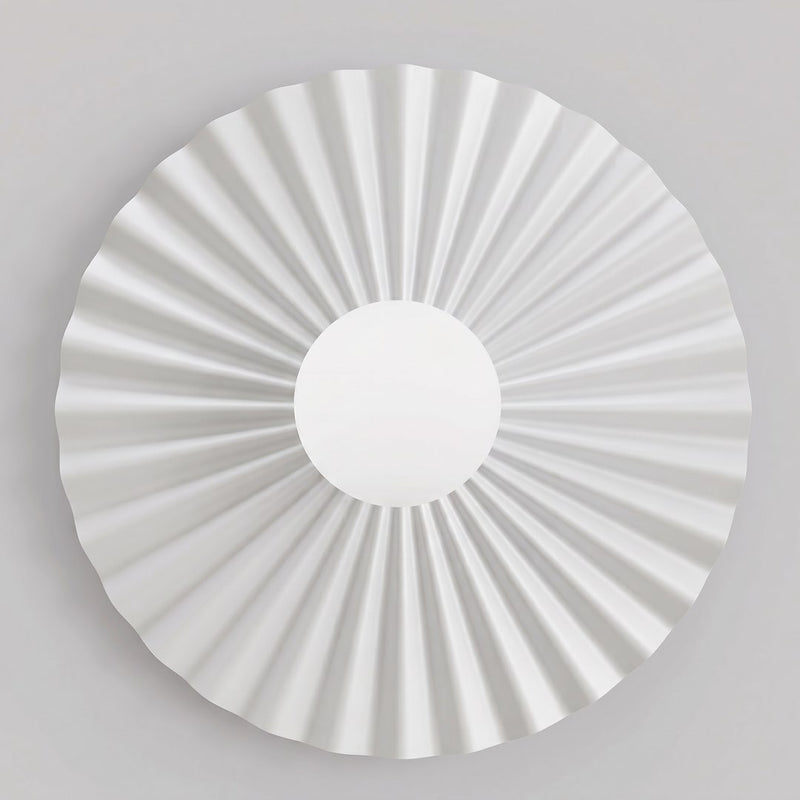 Applique murale Umbra blanche, verre blanc, P 35 cm