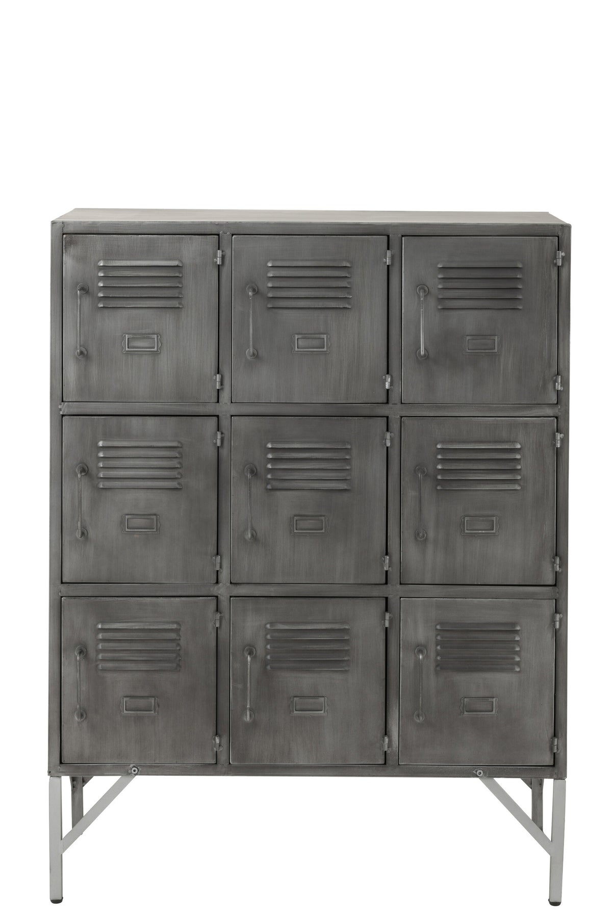 Armoire Métallique Argentée 9 Portes | Ayla