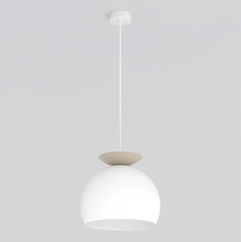 Suspension Geo blanche et beige