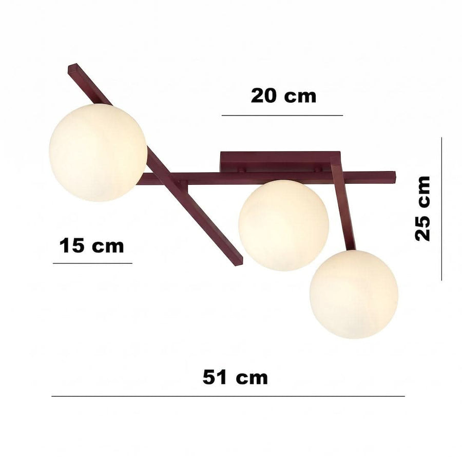 Schéma coté du produit affichant 51 cm de large et 25 cm de haut