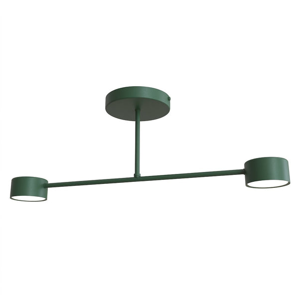 Plafonnier Halo 2 lumières vert