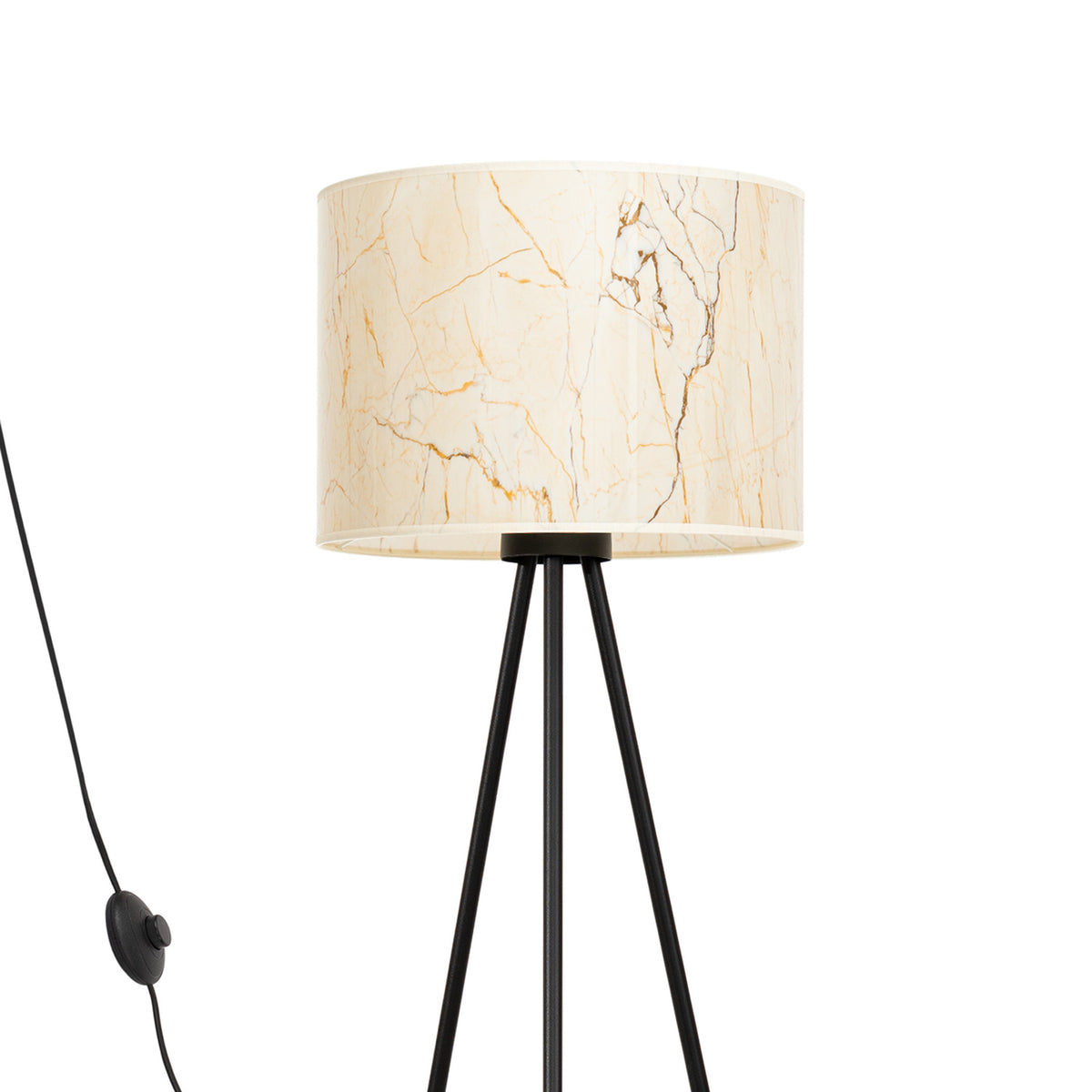 Lampadaire NEVIA Marbre beige / noir