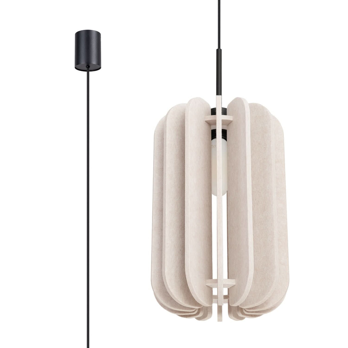 Lampe suspendue MULA 27 Beige / noir
