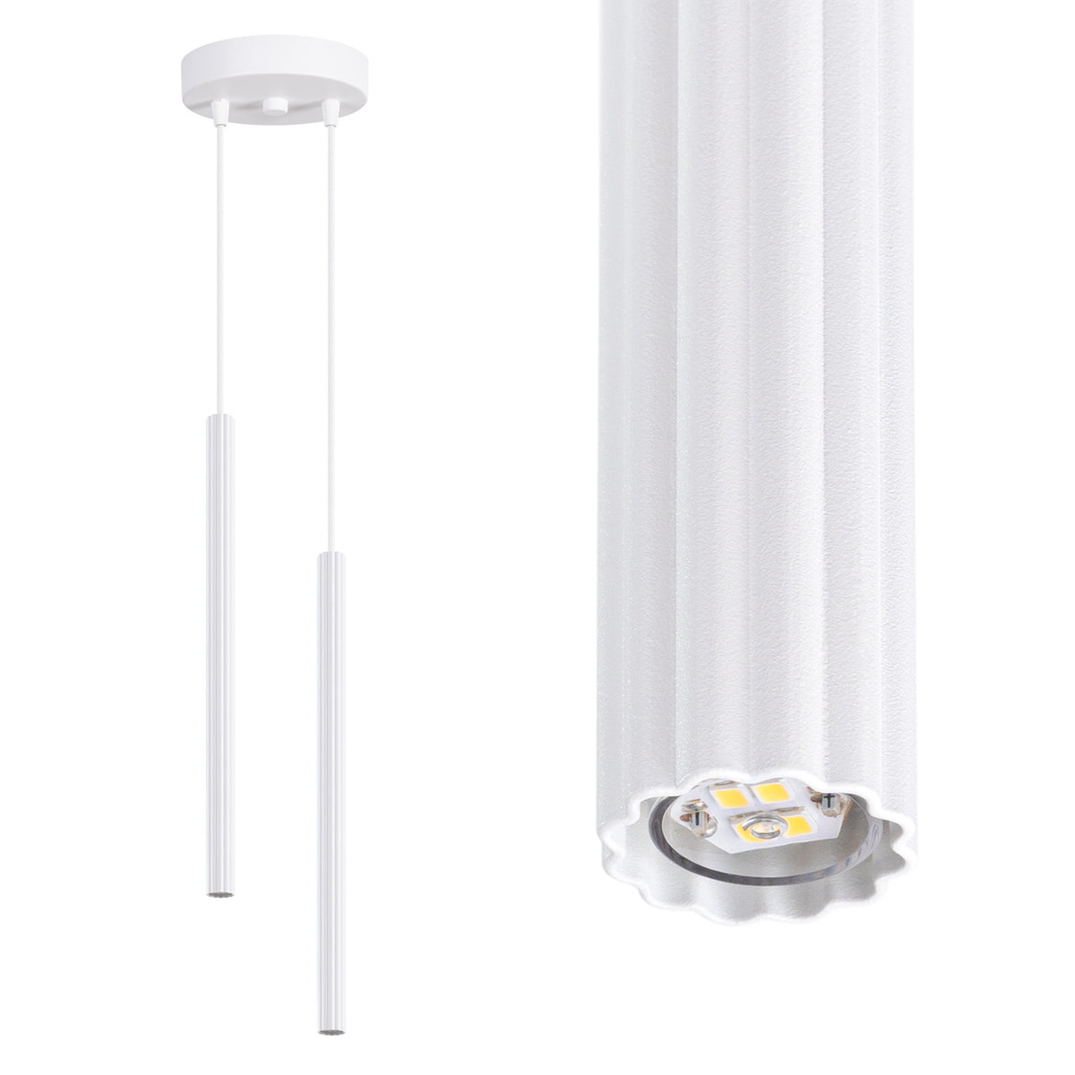 Lampe suspendue ARCHE 2P Blanc