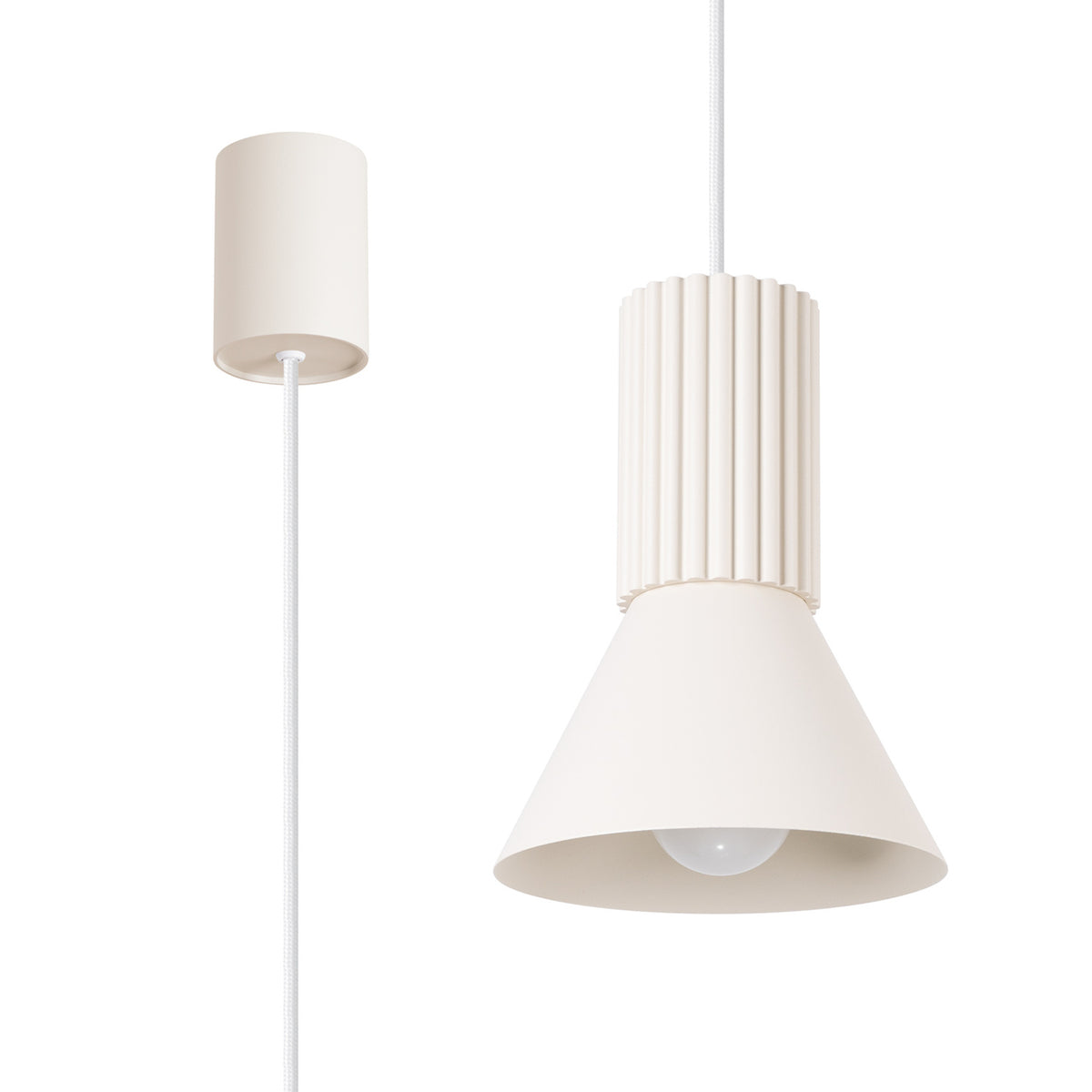 Lampe suspendue ESTRIA 1 Beige