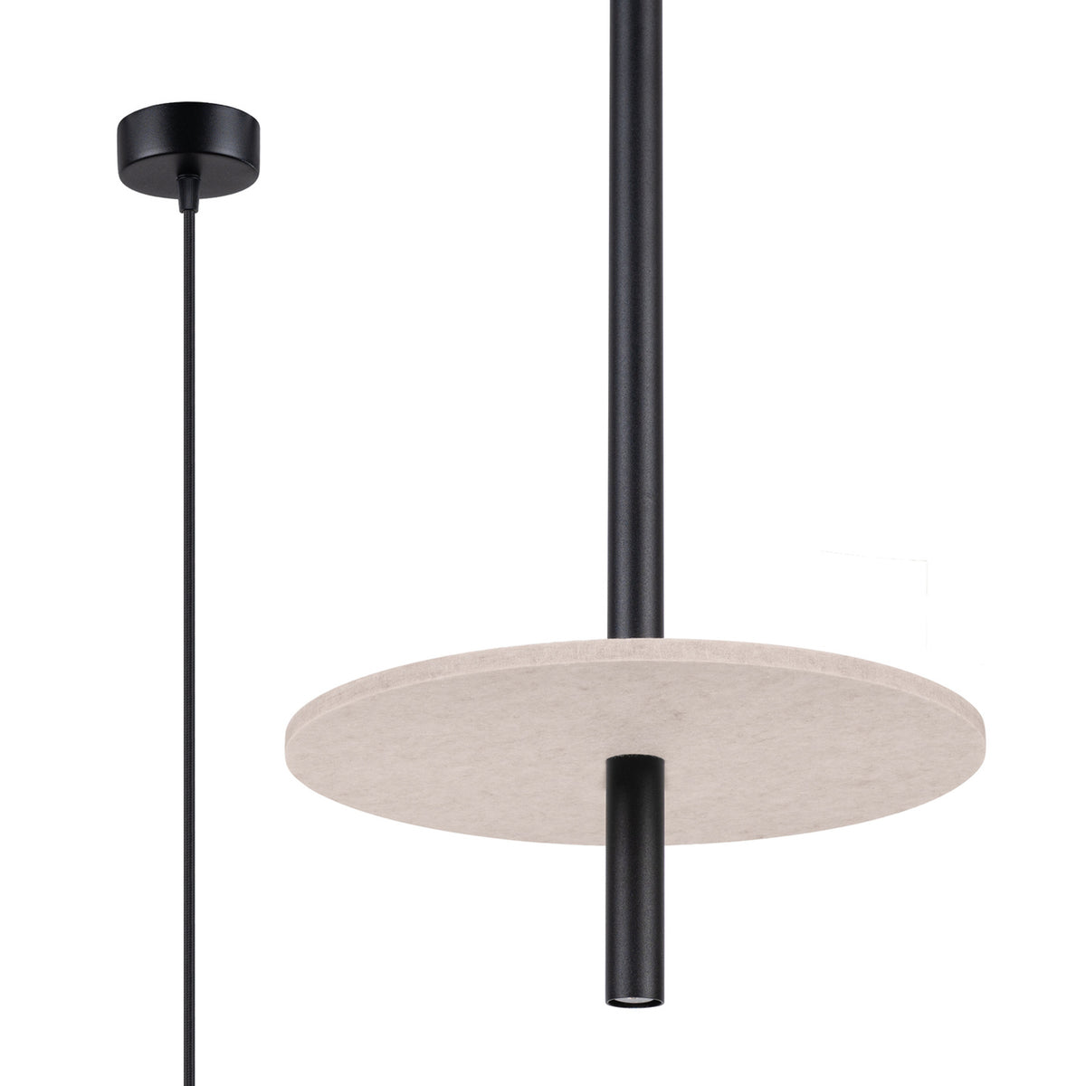 Lampe suspendue FELTRO 1 Beige / noir