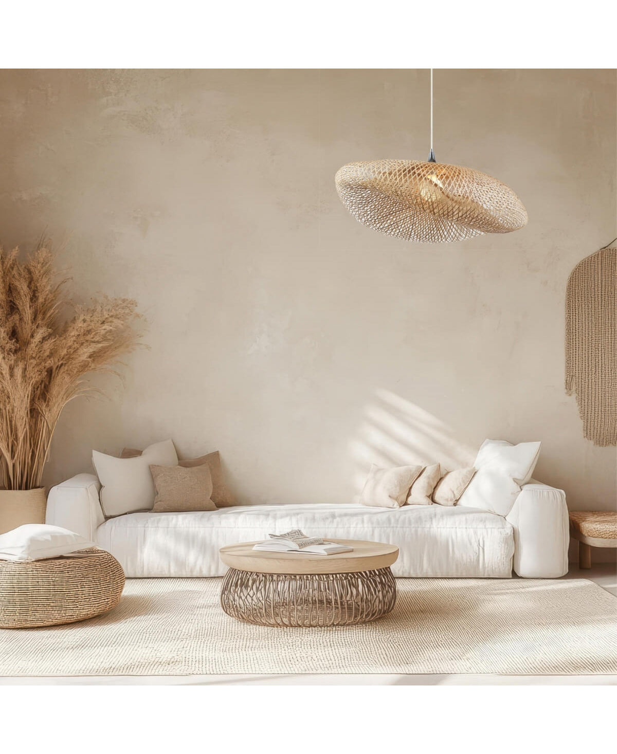 Suspension ZAMBELIS E27 DESIGN Bambou Sans Source 19103