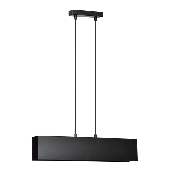 Suspension Gentor 2 lumières noire