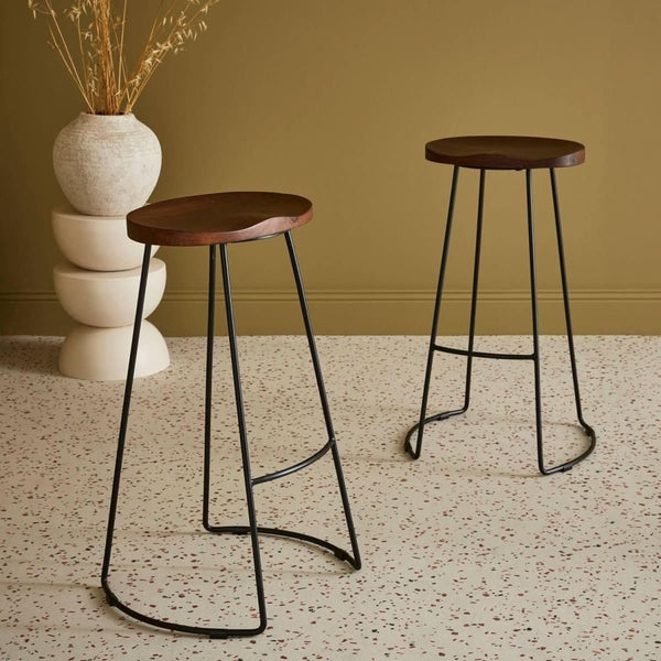 2 Barhocker Mangoholz | Flot