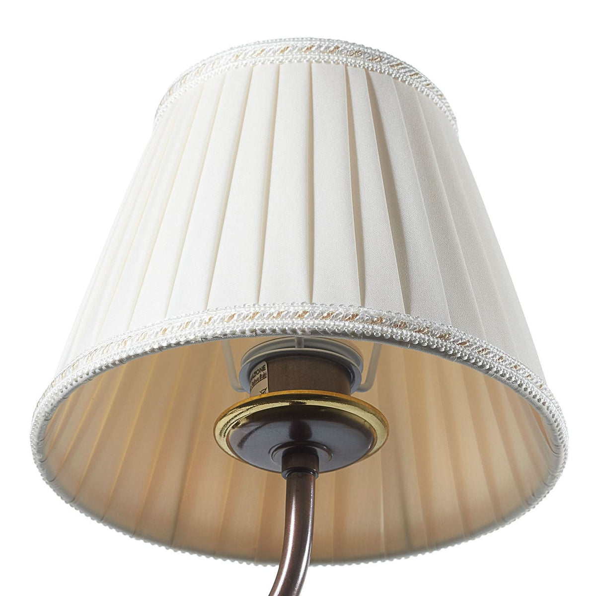 Applique murale Classic en tissu, ivoire et laiton ancien, hauteur 25 cm