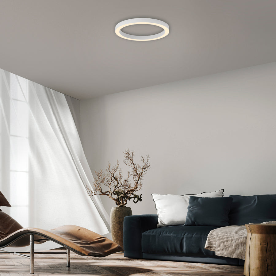 Plafonnier Pure Lines Round blanc, L 50 cm