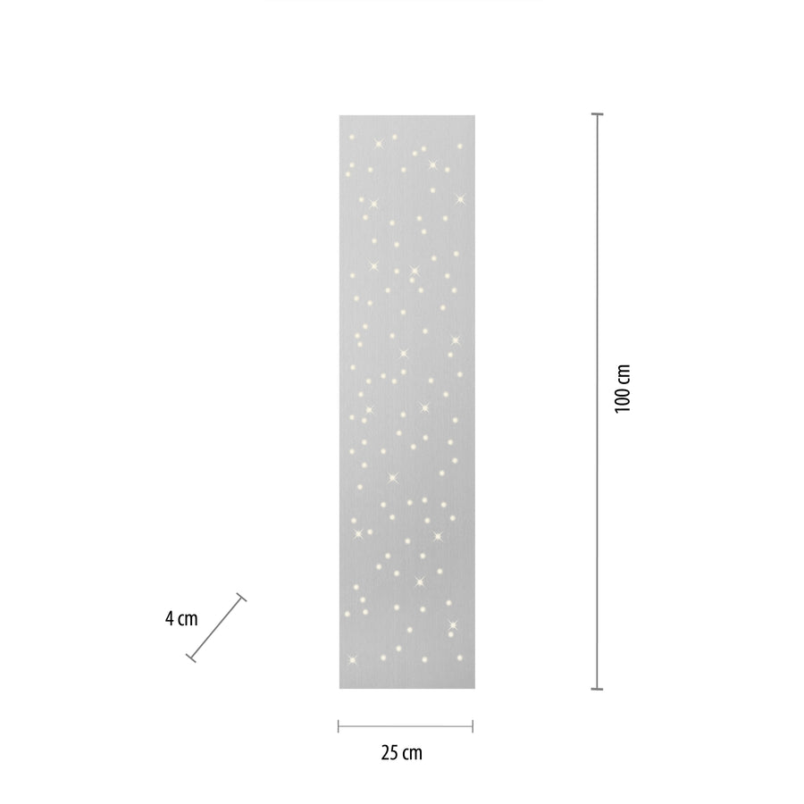 Plafonnier Sparkle acier, L 25 cm