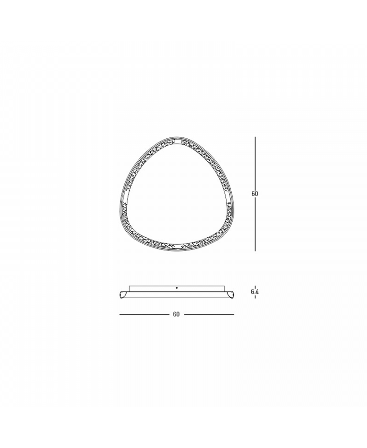 Plafonnier ZAMBELIS 32W Dimmable DESIGN Blanc Mat 23086