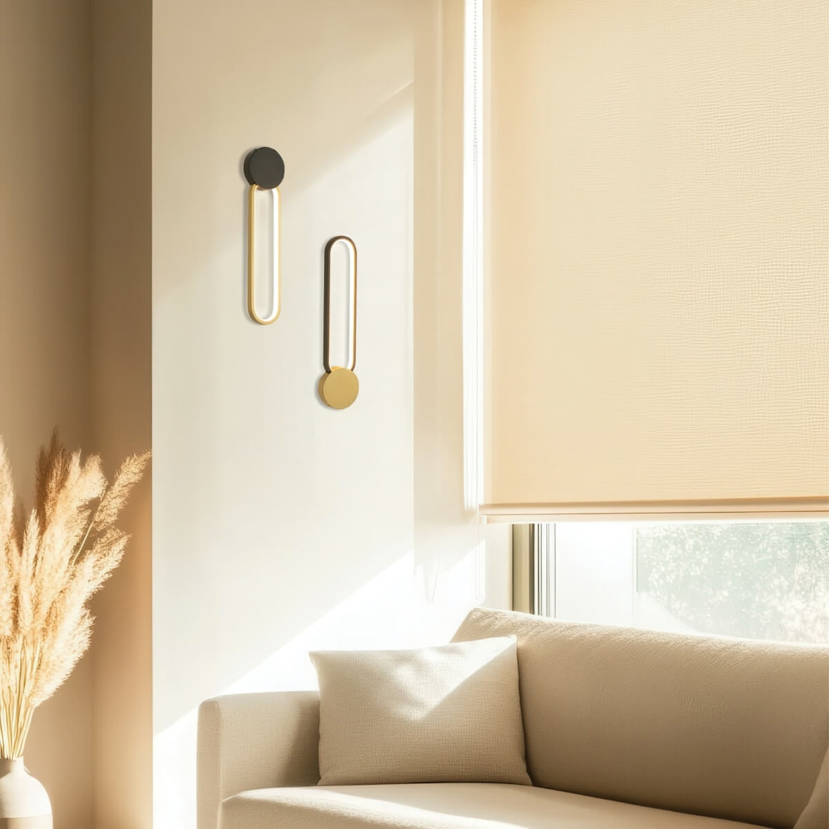 Applique ZAMBELIS 13W Dimmable DESIGN Noir Mat et Dore 23102