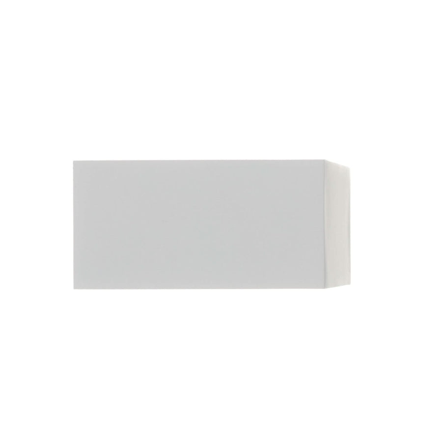 Applique murale LED Box en métal, blanc mat, hauteur 5 cm, IP44