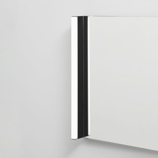 Applique murale LED Slat en aluminium, noir, hauteur 60 cm, IP44