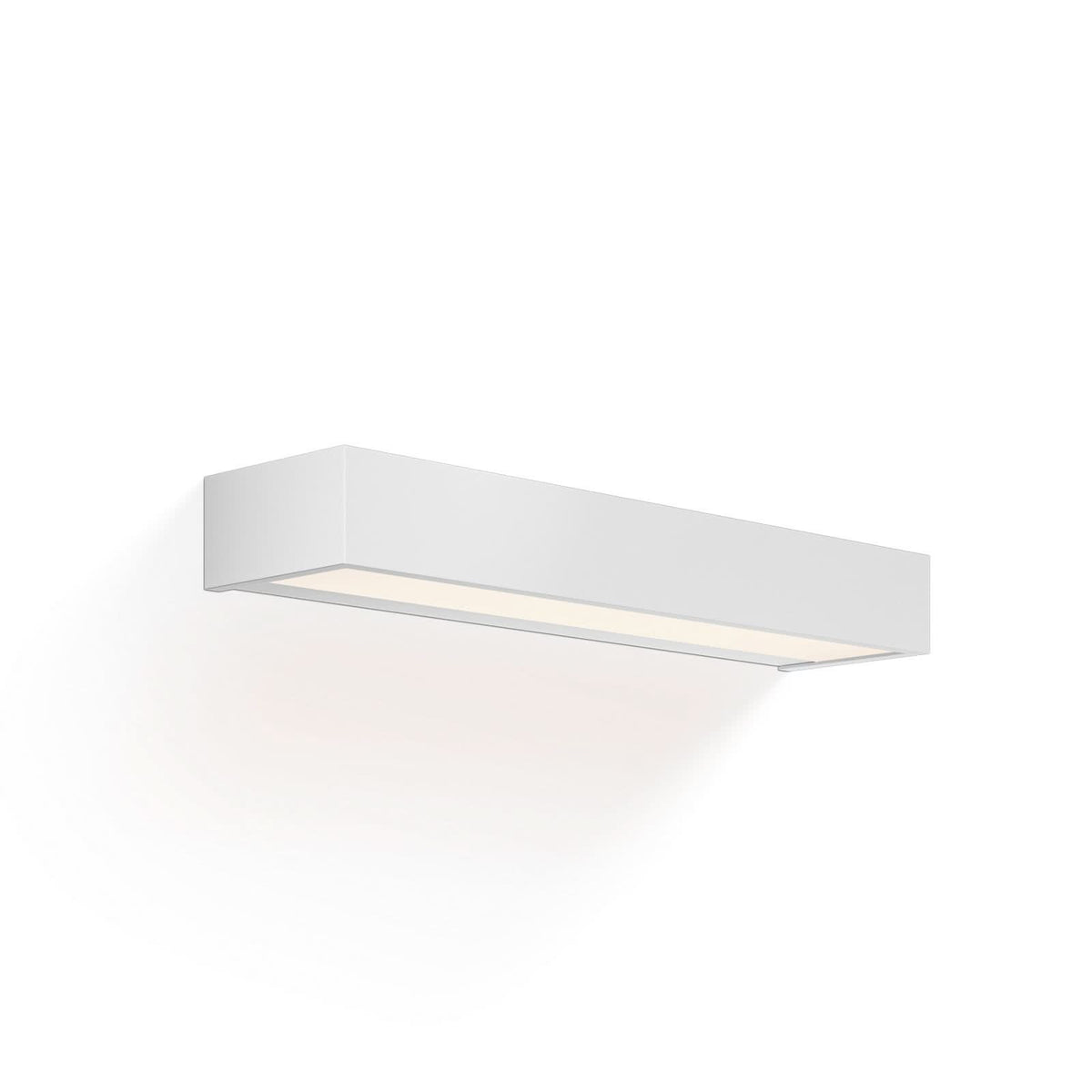 Applique murale LED Box 40 N en laiton, blanc mat, hauteur 5 cm, IP44