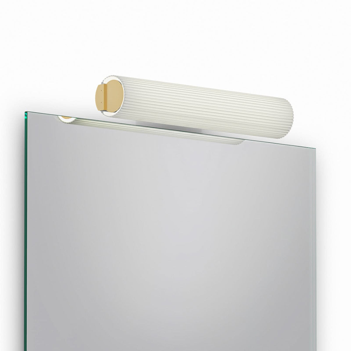 Applique murale LED Ray en laiton, doré mat, hauteur 47 cm