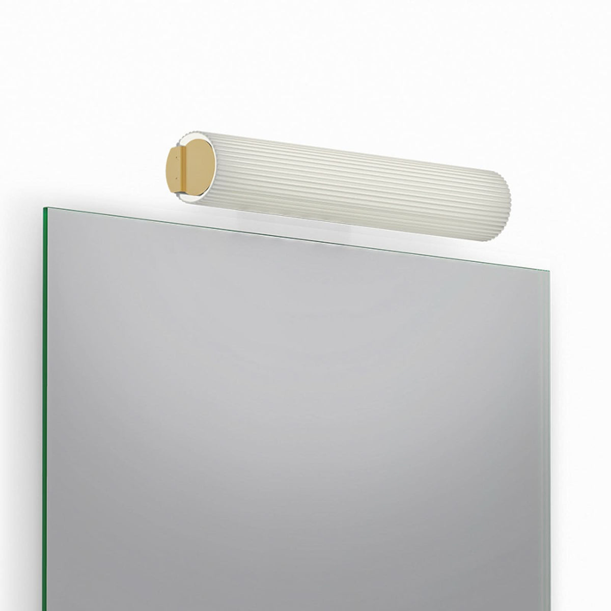 Applique murale LED Ray en laiton, doré mat, hauteur 47 cm