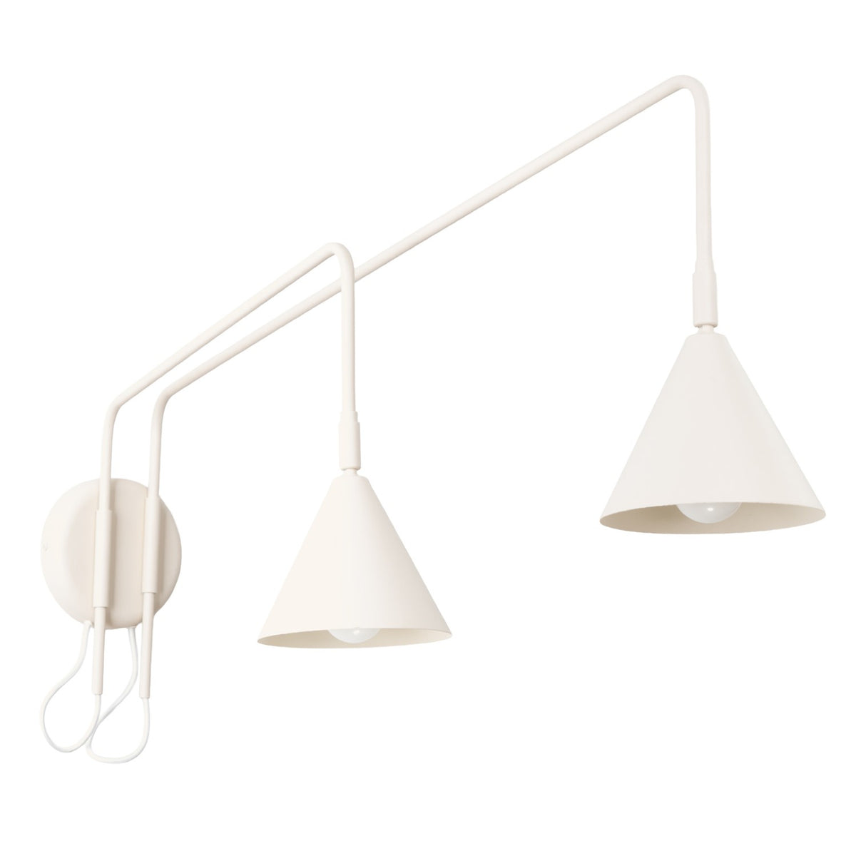 Applique murale NOX 2 avec interrupteur Beige