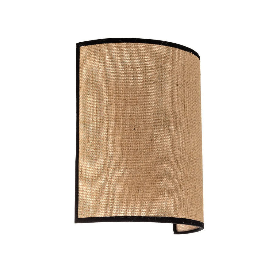 Applique murale Jute&black en tissu, brun et noir, hauteur 24 cm