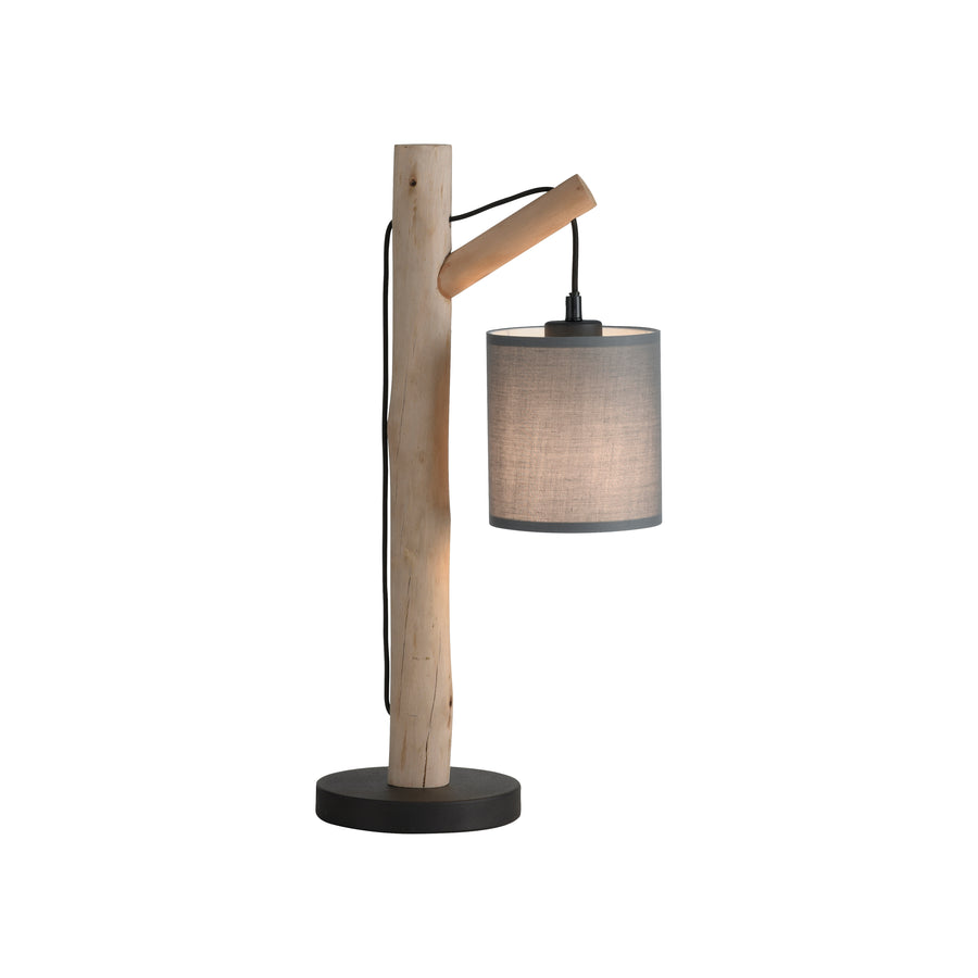 Lampe à poser Green Trib bois et beige