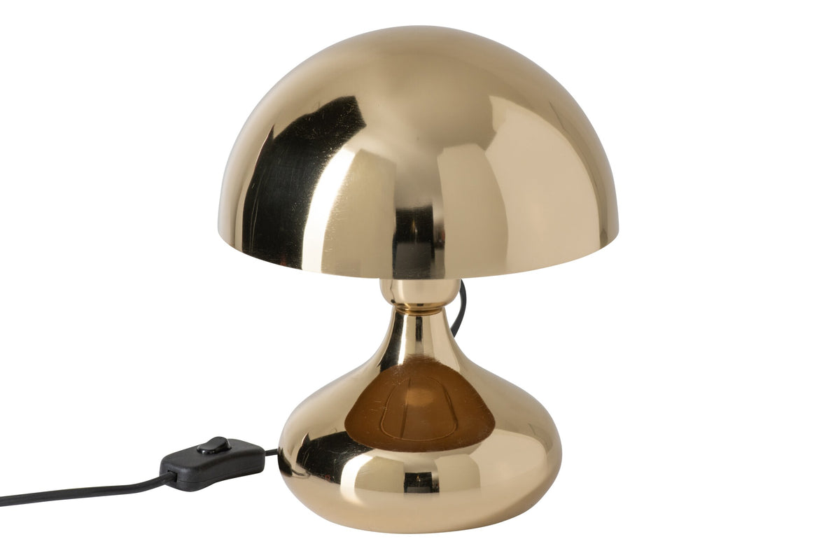 Lampe à poser champignon en métal brillant