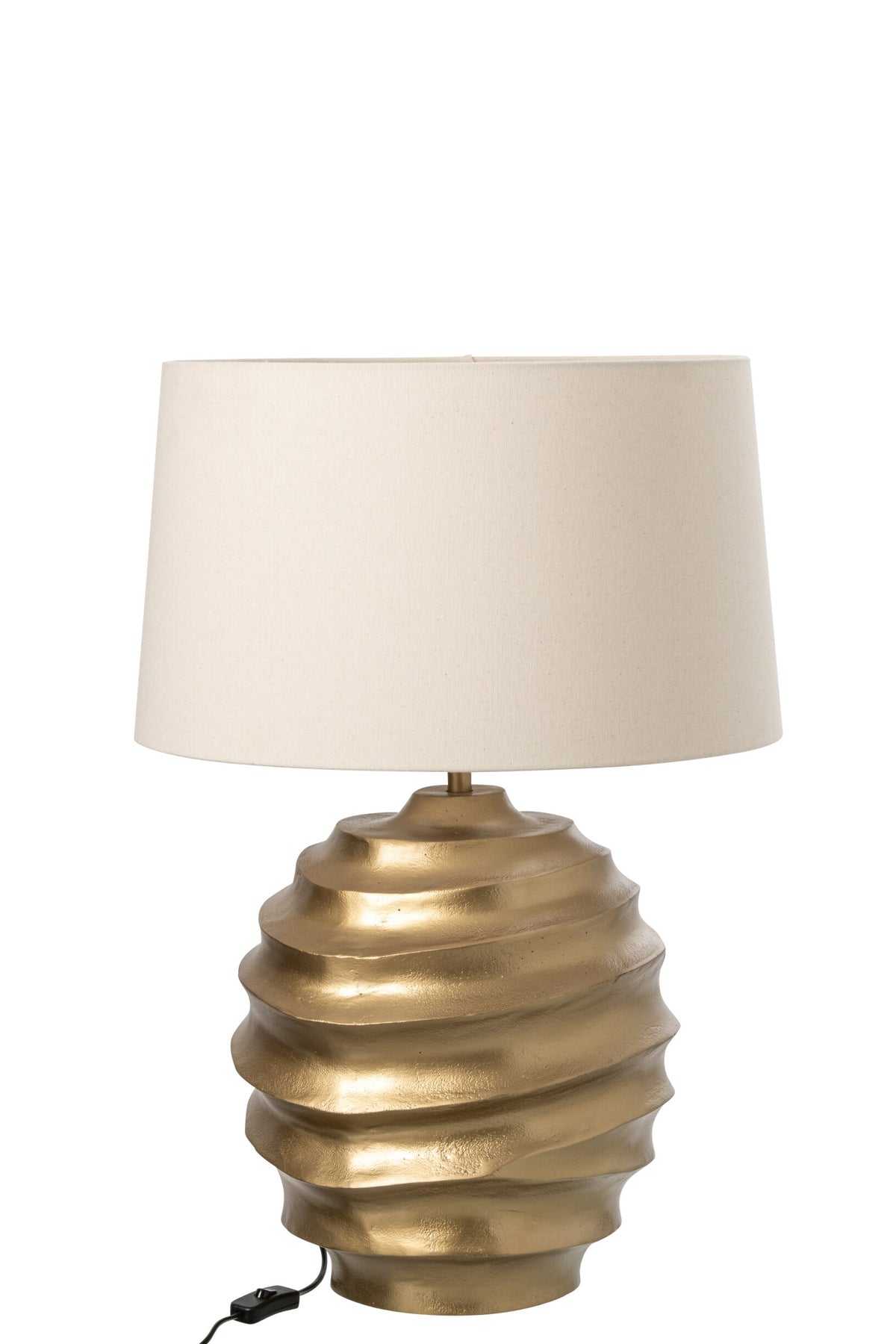 Lampe à poser ondulée en aluminium