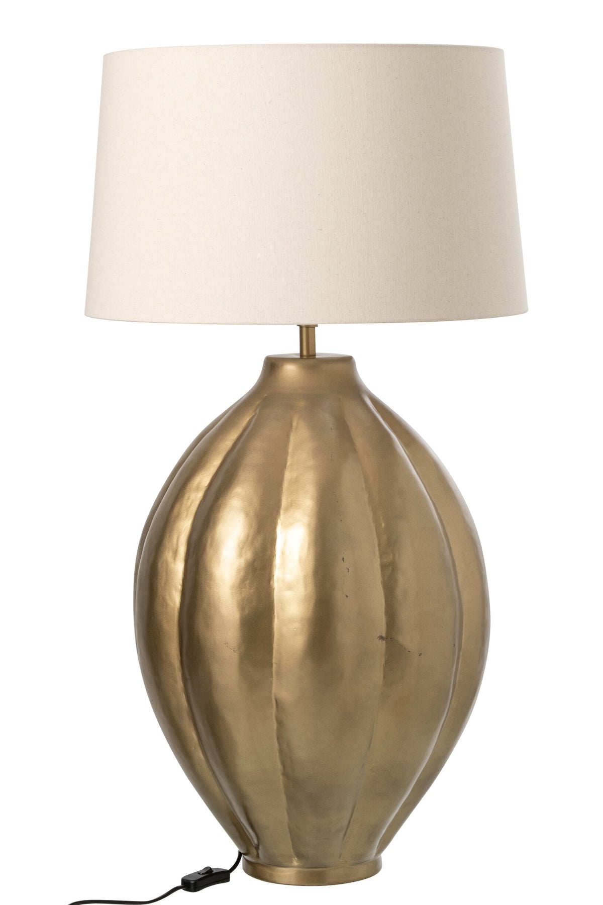 Lampe à poser côtelée en aluminium
