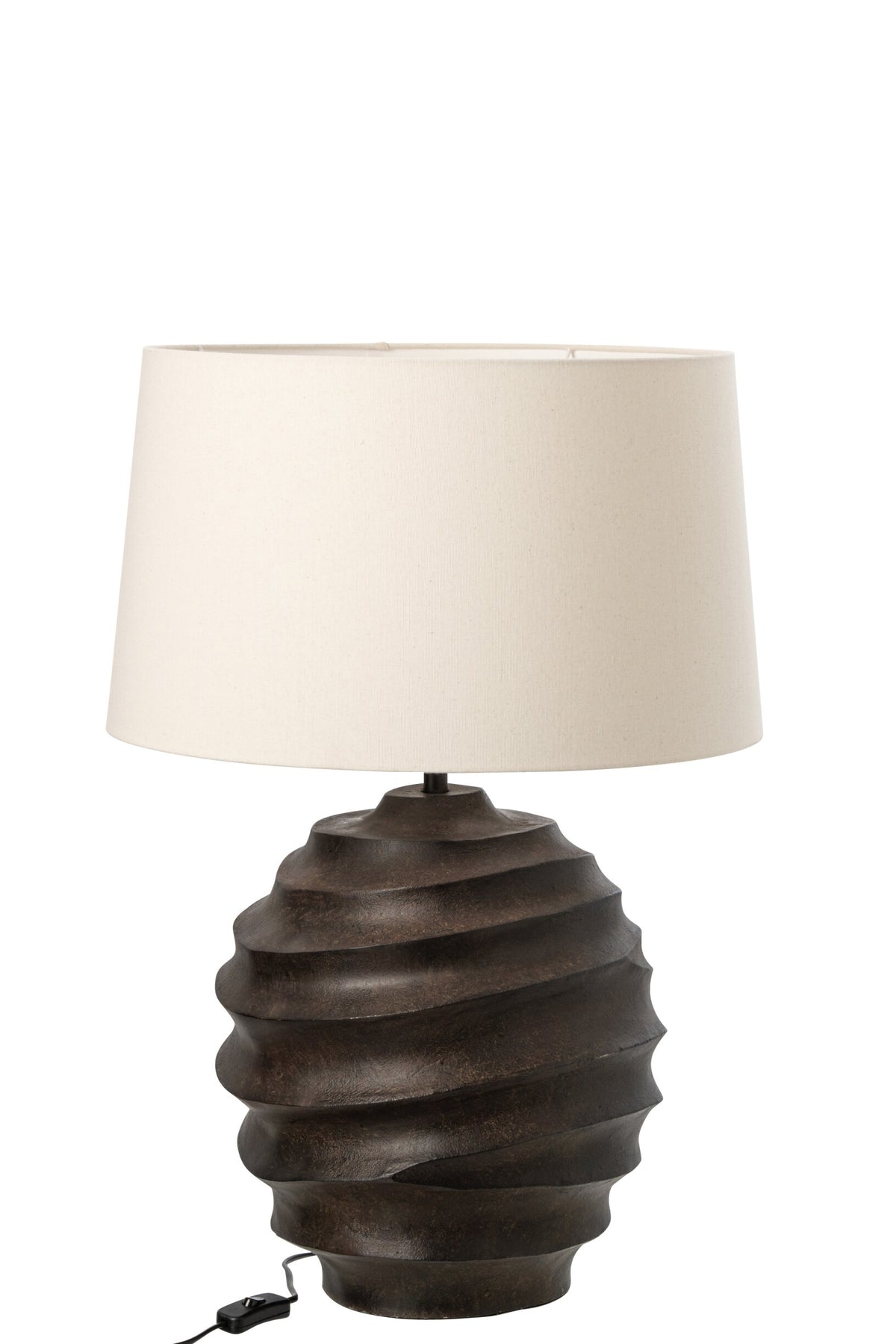 Lampe à poser ondulée en aluminium