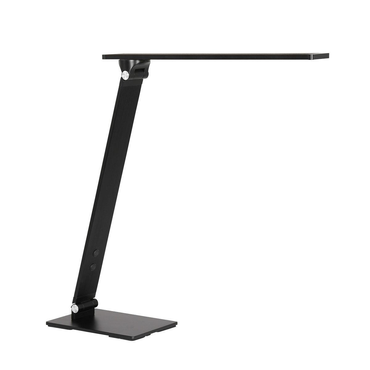 Vue arrière de la lampe, base plate et bras redressé