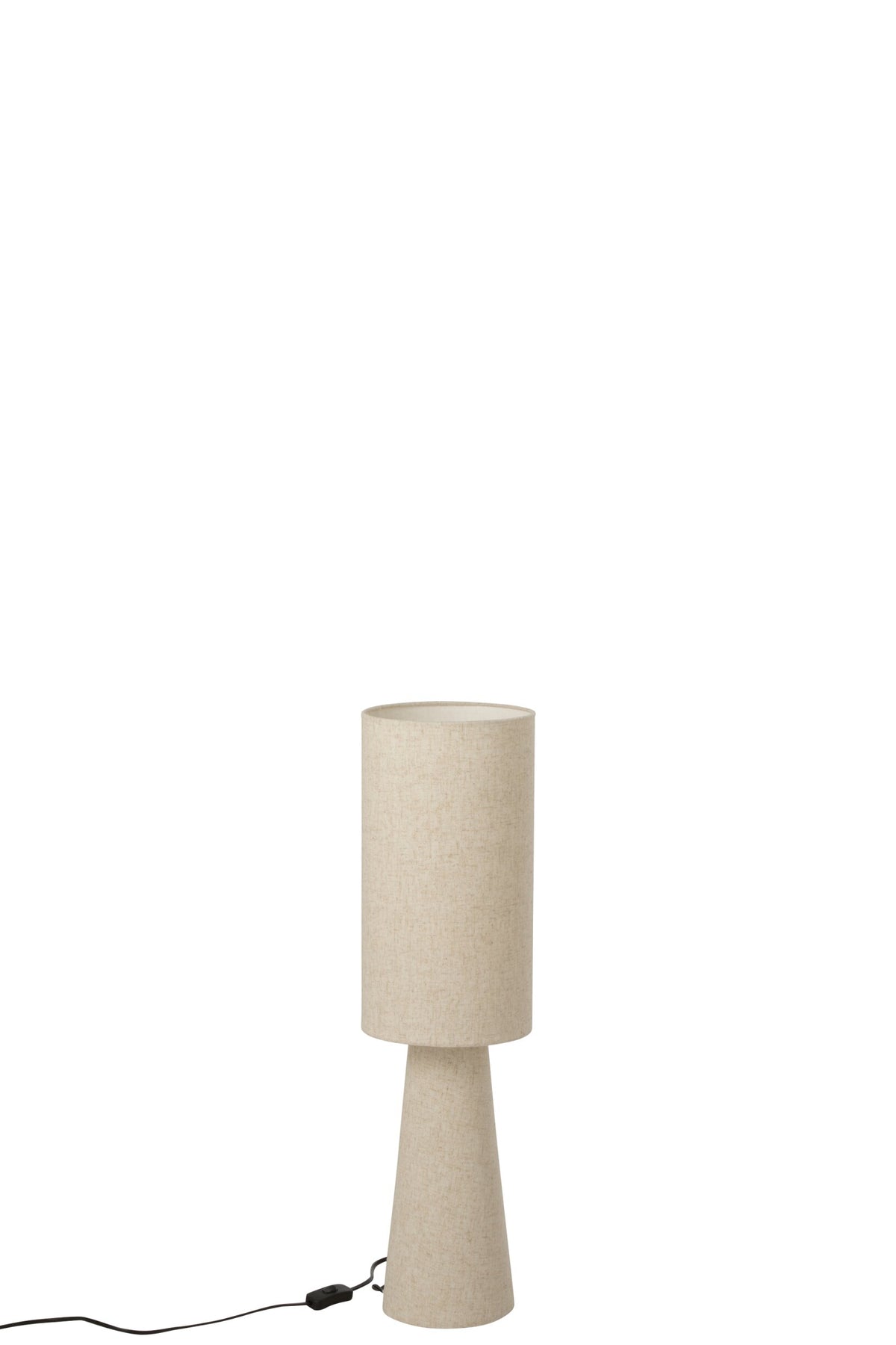 Lampe à poser en tissu beige, petit modèle