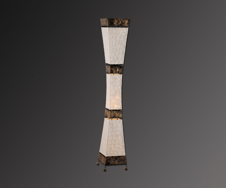 Lampadaire Abuja 3 lumières nacré