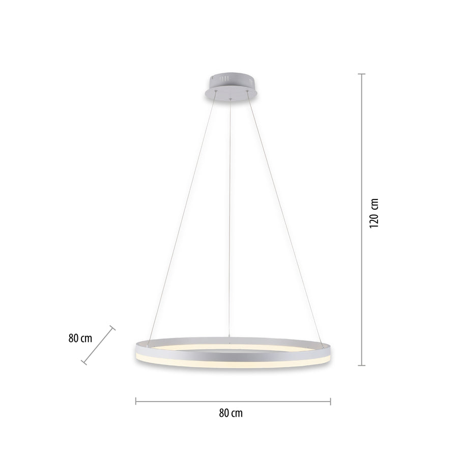 Suspension Titus blanche, L 80 cm