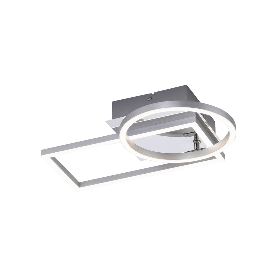 Plafonnier Iven acier, L 26 cm