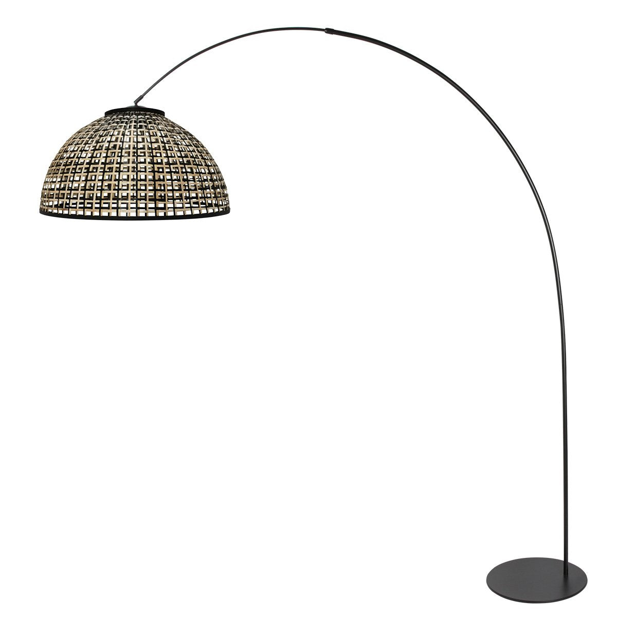Même lampadaire vu de l'autre côté, arc orienté vers la gauche