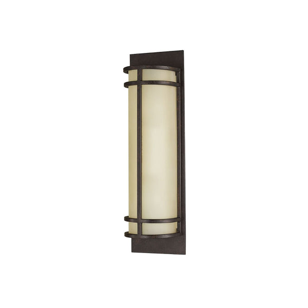 Applique murale Fusion 2 en verre, bronze et crème, 2 lumières, hauteur 43,2 cm