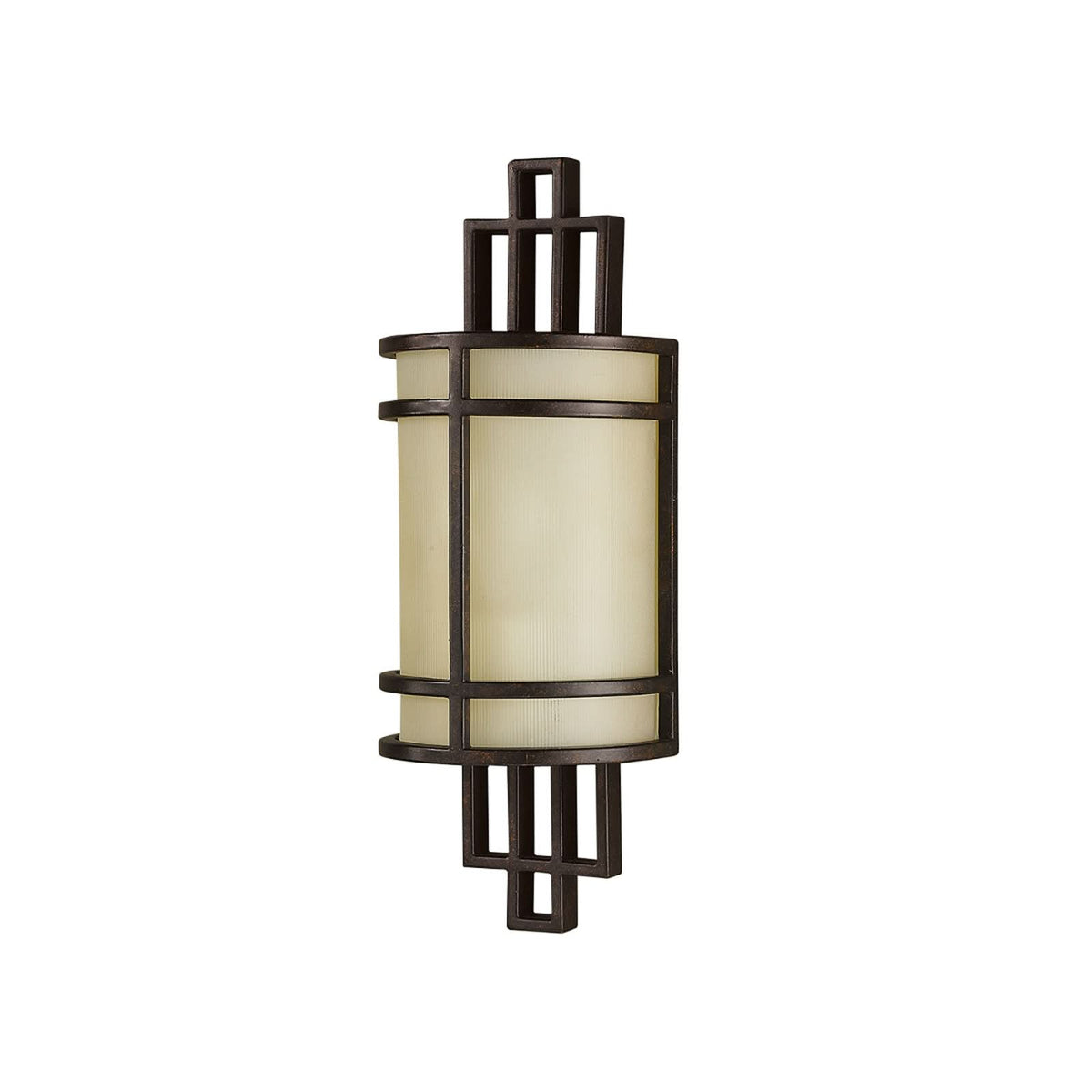 Applique murale Fusion 1 en verre, bronze et ambre, hauteur 38,7 cm